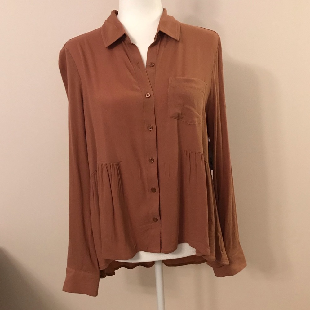 Hi-low blouse
